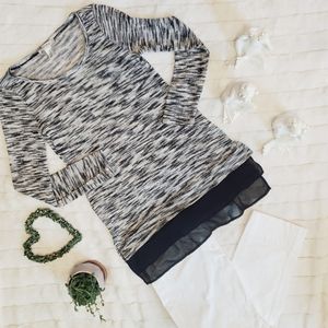 Black/White Blouse, Tule Bottom